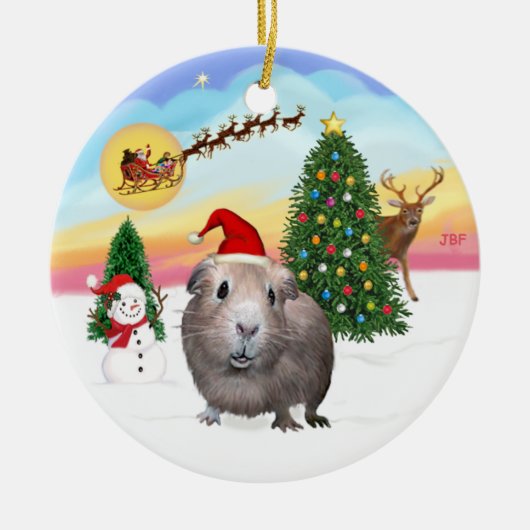 Het opstijgen - Guinee Pig #2 Keramisch Ornament (Voorkant)