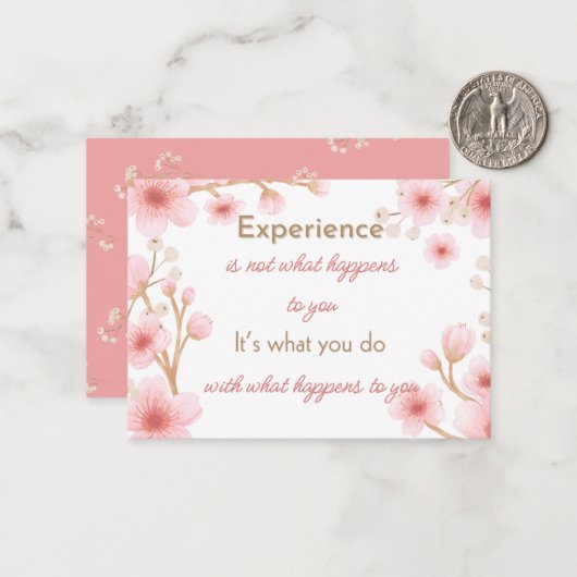 Het optillen van citaat notitiekaart notitiekaartje (Voorkant / Achterkant in situ)