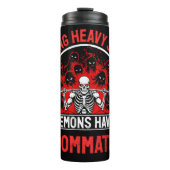 Het optillen van zware demonen heeft huisgenoten thermosbeker (Voorkant)