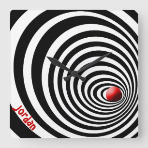 Het Optische Art. van de Tunnel van de tijd Vierkante Klok