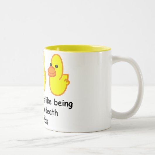 Het opvoeden van kinderen is net alsof ze door tweekleurige koffiemok (Rechts)