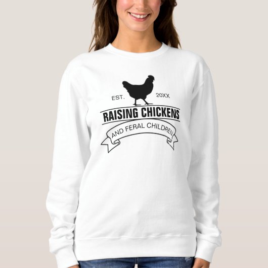 Het opvoeden van kippen en wilde kinderen Grappige Trui (Voorkant)