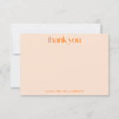 Het Oranje Abstracte Controlebord van de terugkeer Bedankkaart (Voorkant)