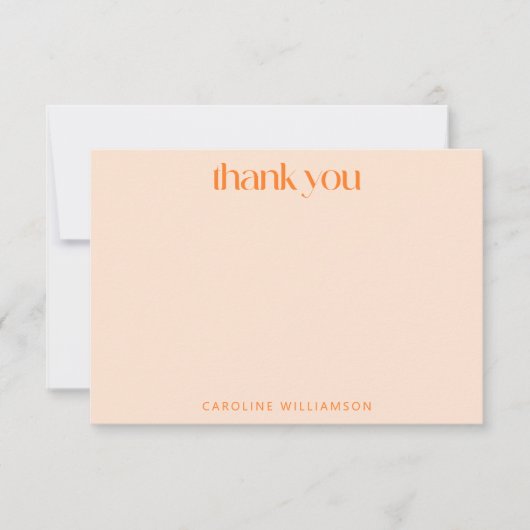 Het Oranje Abstracte Controlebord van de terugkeer Bedankkaart (Voorkant)