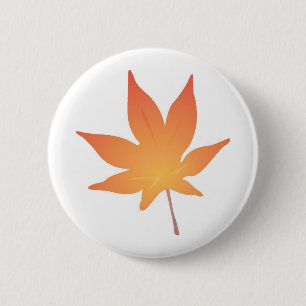 Het Oranje Blad van de vlam Ronde Button 5,7 Cm