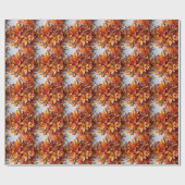 Het Oranje Bloemmotief Ontwerp Cadeaupapier (Vlak)