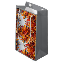 Het Oranje Bloemmotief Ontwerp Klein Cadeauzakje