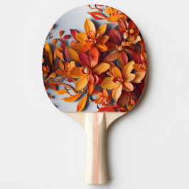 Het Oranje Bloemmotief Ontwerp Tafeltennisbatje