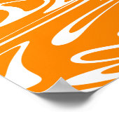 Het Oranje en Witte Retropatroon. Poster (Hoek)