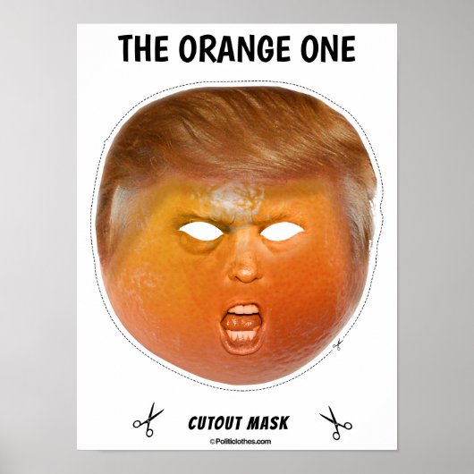 Het Oranje Halloweenmasker Poster (Voorkant)