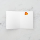 Het oranje Huwelijk van de Kerstster dank u Bedankkaart (Binnen)