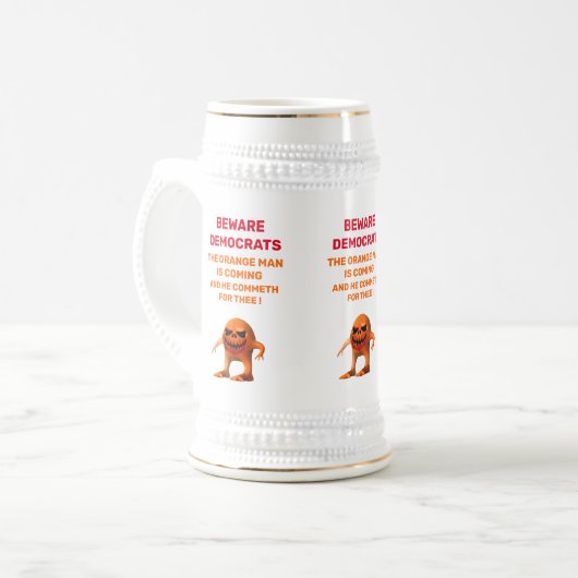 Het ORANJE MAN Bierpul (Voorkant links)