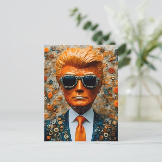 Het Oranje Man Briefkaart (Staand voorkant)