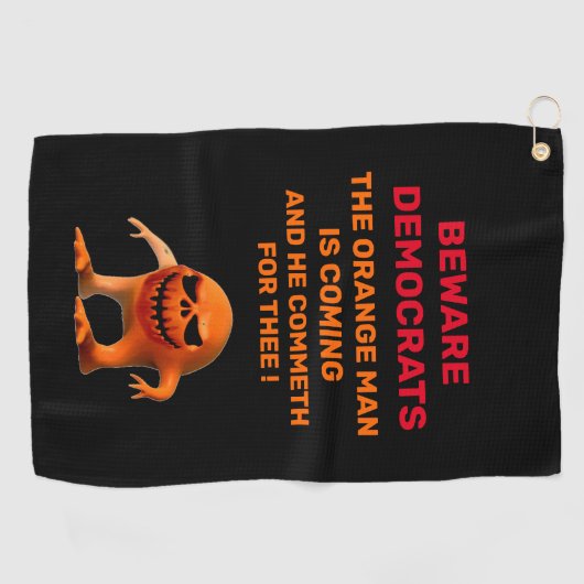 Het ORANJE MAN Golfhanddoek (Horizontaal)