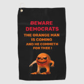 Het ORANJE MAN Golfhanddoek (Voorkant)