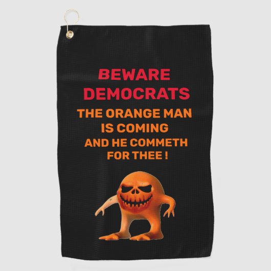 Het ORANJE MAN Golfhanddoek (Voorkant)