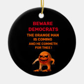 Het ORANJE MAN Keramisch Ornament (Voorkant)