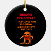 Het ORANJE MAN Keramisch Ornament (Achterkant)