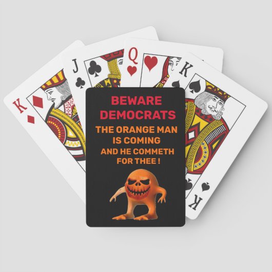 Het ORANJE MAN Pokerkaarten (Achterkant)