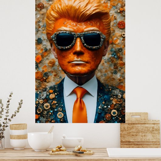 Het Oranje Man Poster (Keuken)