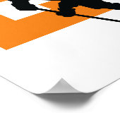 Het Oranje nummer van vrouwelijke gepersonaliseerd Poster (Hoek)