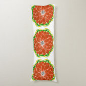 Het ORANJE Ontwerp van POINSETTIA Lichaamskussen (Voorkant Verticaal)