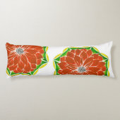 Het ORANJE Ontwerp van POINSETTIA Lichaamskussen (Achterkant)