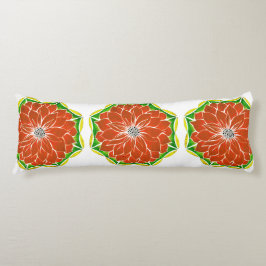 Het ORANJE Ontwerp van POINSETTIA Lichaamskussen
