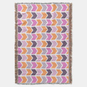 Het oranje Paarse Roze Geometrische Patroon van de Deken (Voorkant Verticaal)