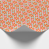 Het Oranje Patroon van de Wand van de Retro Cadeaupapier (Hoek)