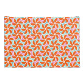 Het Oranje Patroon van de Wand van de Retro Kussensloop (Achterkant-Rechts)