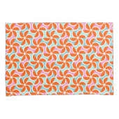 Het Oranje Patroon van de Wand van de Retro Kussensloop (Voorkant-Rechts)