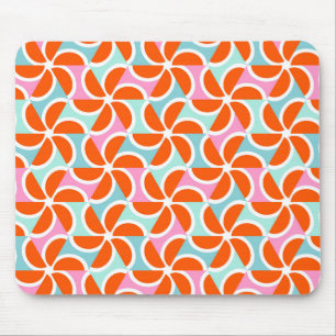 Het Oranje Patroon van de Wand van de Retro Muismat