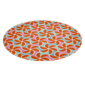 Het Oranje Patroon van de Wand van de Retro Snijplank (Hoek)