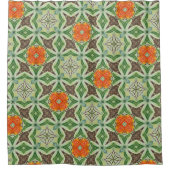 Het Oranje Tree Fine Art Olieverfschilderij Douchegordijn (Voorkant)