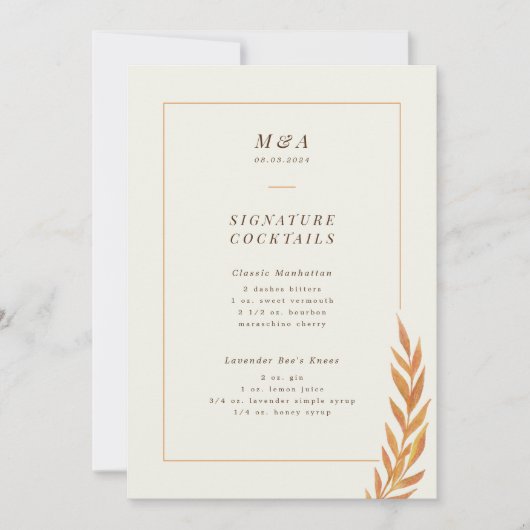 Het Oranje Van de Tak van het Valle Band Menu van  (Voorkant)