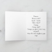 Het oranje Wenskaart van de Grap van de slag-Slag Kaart (Binnen)