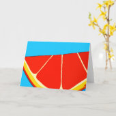 Het oranje Wenskaart van de Plons Kaart (Gele Bloem)