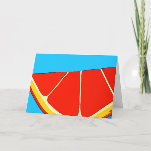 Het oranje Wenskaart van de Plons Kaart (Voorkant)