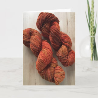 Het oranje Wenskaart van het Garen Handdyed Kaart