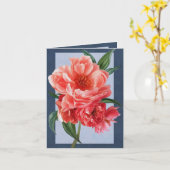 Het oranje Wenskaart van Pioenen Kaart (Gele Bloem)