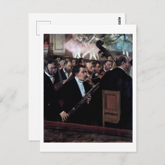 Het Orchestra van de Opera, Edgar Degas Briefkaart (Voorkant / Achterkant)