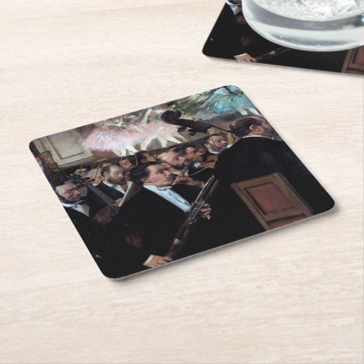 Het Orchestra van de Opera, Edgar Degas Kartonnen Onderzetters (Schuin)