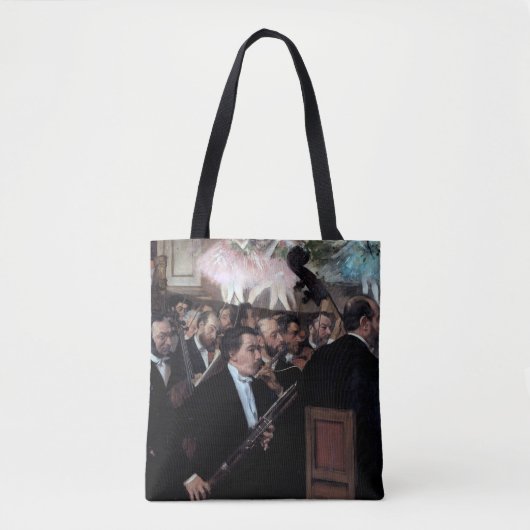 Het Orchestra van de Opera, Edgar Degas Tote Bag (Voorkant)