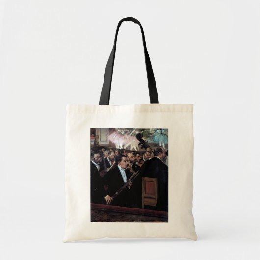 Het Orchestra van de Opera, Edgar Degas Tote Bag (Voorkant)