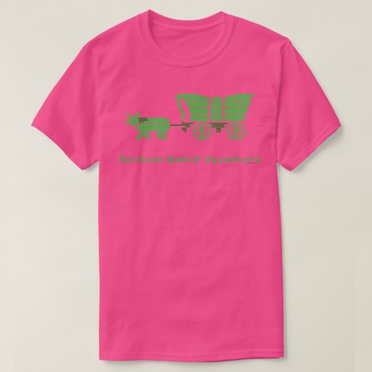 Het Oregon Trail U bent overleden aan dysenterie. T-shirt (Design voorkant)