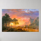 Het Oregon Trail van Albert Bierstadt Poster (Voorkant)