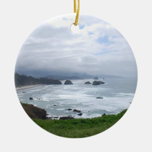 Het oregonkustwater keramisch ornament (Voorkant)