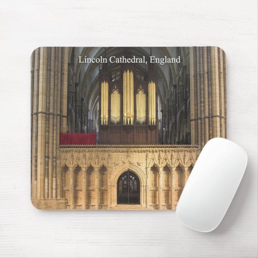 Het orgaan mousepad Lincoln van de pijp kathedraal Muismat (Met muis)