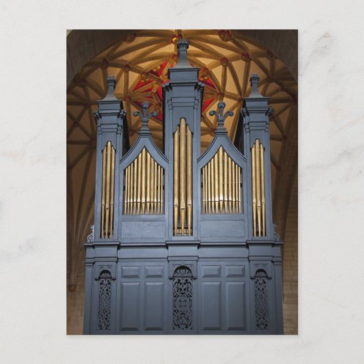 Het orgaan van de Abdij van Tewkesbury, Brits Briefkaart (Voorkant)